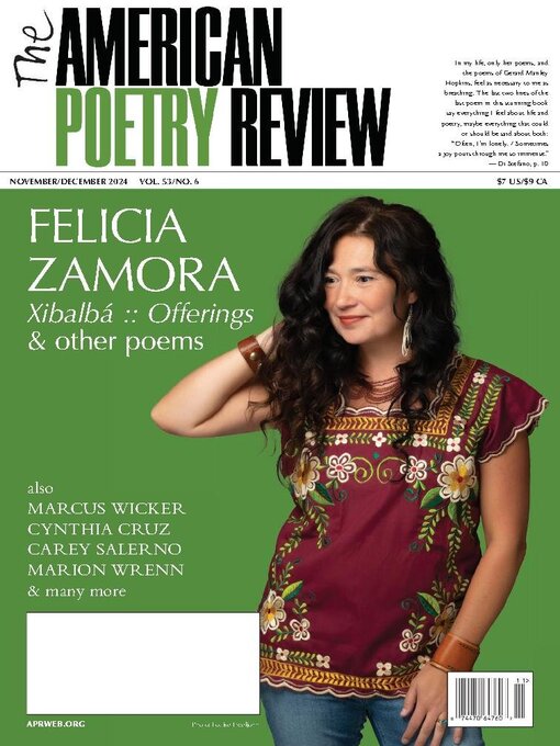 Title details for The American Poetry Review by World Poetry, Inc - Available